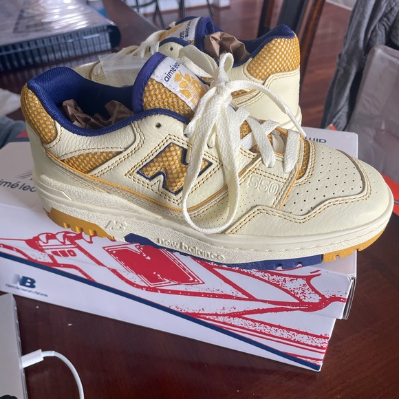 New Balance 550 Aime Leon Dore Masaryk Community Gym Yellow size 5 mens - Picture 3 of 8